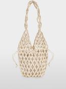 Handmade shoulder bag - Bright Ecru