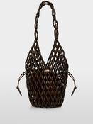 Handmade shoulder bag - Dark Wood