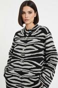 Zebra Print Jacket - BLACK and GREY image