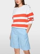 Stripe Sweater - Bright Tomato