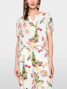 Texas Drawstring Sleeve Blouse - White image