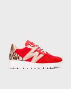 Animal Print Heel Trainer - Red