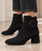 Ankle Boot with Buckle - Black image