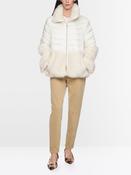 Padded Jacket with Faux Fur - Off White image