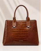 Croc Print Bag - Red Mud