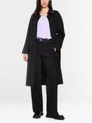 Belted Wool Coat - Black image