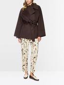 Wool Jacket with Belt - Seal Brown image