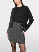 Cardigan with Stud Cuff - Black
