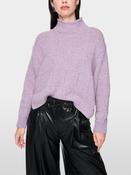 High Neck Wool Sweater - Purple Rose image