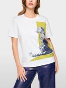 Leopard Image T-shirt - White image