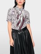 Paisley High Neck Top - Purple Rose image