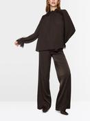 Lace Trim Blouse - Seal Brown image