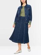 Denim skirt with pleated details - Vintage Indigo image