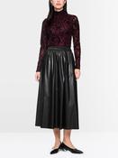 Leather Look Skirt - Black image