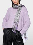 Paisley Print Silk Scarf - Vapor Blue image