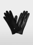 Wool and Leather Gloves - Black image
