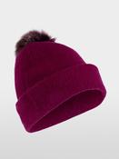 Wool Pompom Hat - Very Berry image