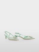 Slingback Kitten Heel Shoe - Misty Jade