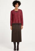 V Neck Sweater - Red Wine