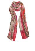 Pattern Scarf - Pink and Red image