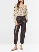 Leather Look Drawstring Pant - After Dark image