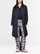 Quilted coat with light down lining - Navy image