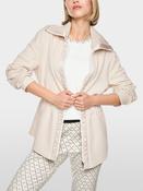 Long Jacket with Drawstring Waist - Smoke image