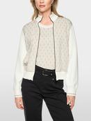 Print Knit Jacket - Smoke