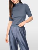 High Neck Half Sleeve Top - Grisaille image