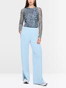 Snakeskin Print Top - Niagara Mist image