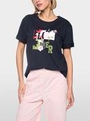 Flower T-shirt - Navy image