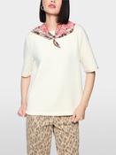 Top with Neck Scarf - Off White image