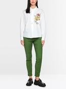 Blouse with Flower Detail - White image