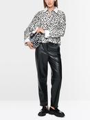 Animal Print Blouse - White &amp; Black