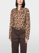 Animal Print Blouse - Seal Brown image