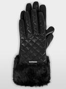 Glove with Faux Fur Cuff - Black image