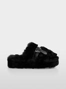 Faux Fur Slider - Black