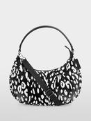 Animal print Hobo Bag - Black