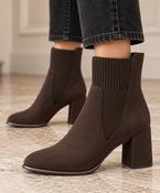 Block Heel Ankle Boot - MOCCA image