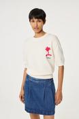 Jiska Short Sleeve Sweater - White image