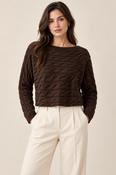 Cable Knit Sweater - Chocolate Torte image