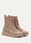 Centre Zip Low Wedge Boot - Sand image