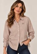 Striped Blouse - Brown image
