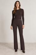 Joella Flared Pant - Dark Brown
