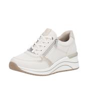 Low Wedge Side Zip Trainer - Snow