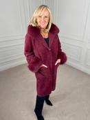 Faux Fur Coat - Wine image