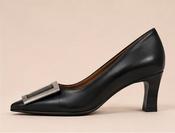 Court Shoe with Buckle - Black image