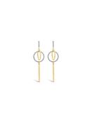 Circle Drop Earring - Gold