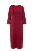 Shoulder Bow Dress - Red image