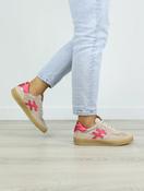Metallic and Suede Trainer - Old Rose image